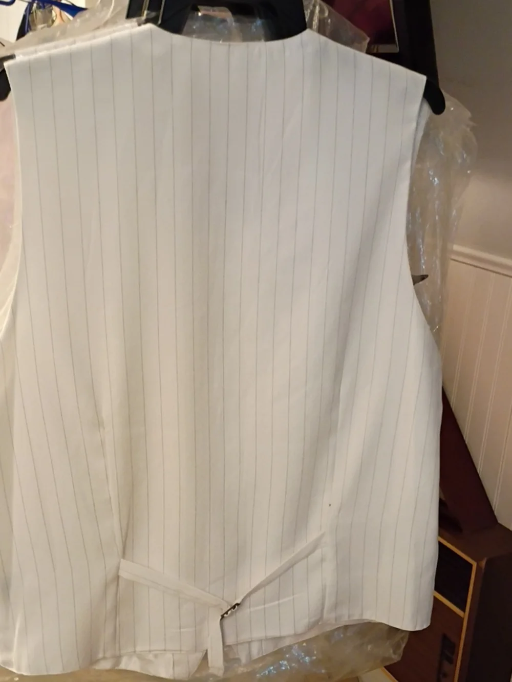 El General White Pinstripe Men's Dress Vest (Many Sizes)